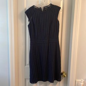 Banana Republic - Size 6Tall - Eyelet Navy Blue dress
